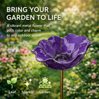 Garden Stake Flower Bird Bath Weather-Resistant 60cm