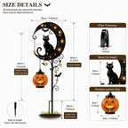 Garden Stake Light Pumpkin Moon Design Battery-Free