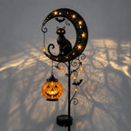 Garden Stake Light Pumpkin Moon Design Battery-Free