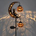 Garden Stake Light Pumpkin Moon Design Battery-Free