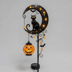 Garden Stake Light Pumpkin Moon Design Battery-Free