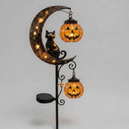 Garden Stake Light Pumpkin Moon Design Battery-Free