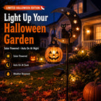 Garden Stake Light Pumpkin Moon Design Battery-Free