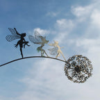 Garden Stake Ornament Fairy Silhouette Metal & Weather-Resistant