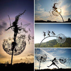 Garden Stakes Dandelion Fairy Metal Weather-Resistant