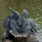 Garden Statue Resin Water-Spraying Dragon