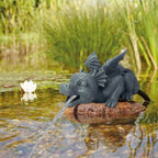 Garden Statue Resin Water-Spraying Dragon