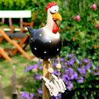Garden Statue Whimsical Chicken Weatherproof Resin