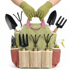 Garden Tool Set 10-Piece Ergonomic Handles & Rust-Resistant Steel