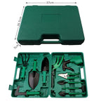 Garden Tool Set 10-Piece Stainless Steel Storage Case