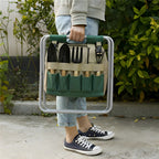 Garden Tool Set 6-Piece Folding Stool & Storage Bag