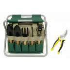 Garden Tool Set 6-Piece Folding Stool & Storage Bag