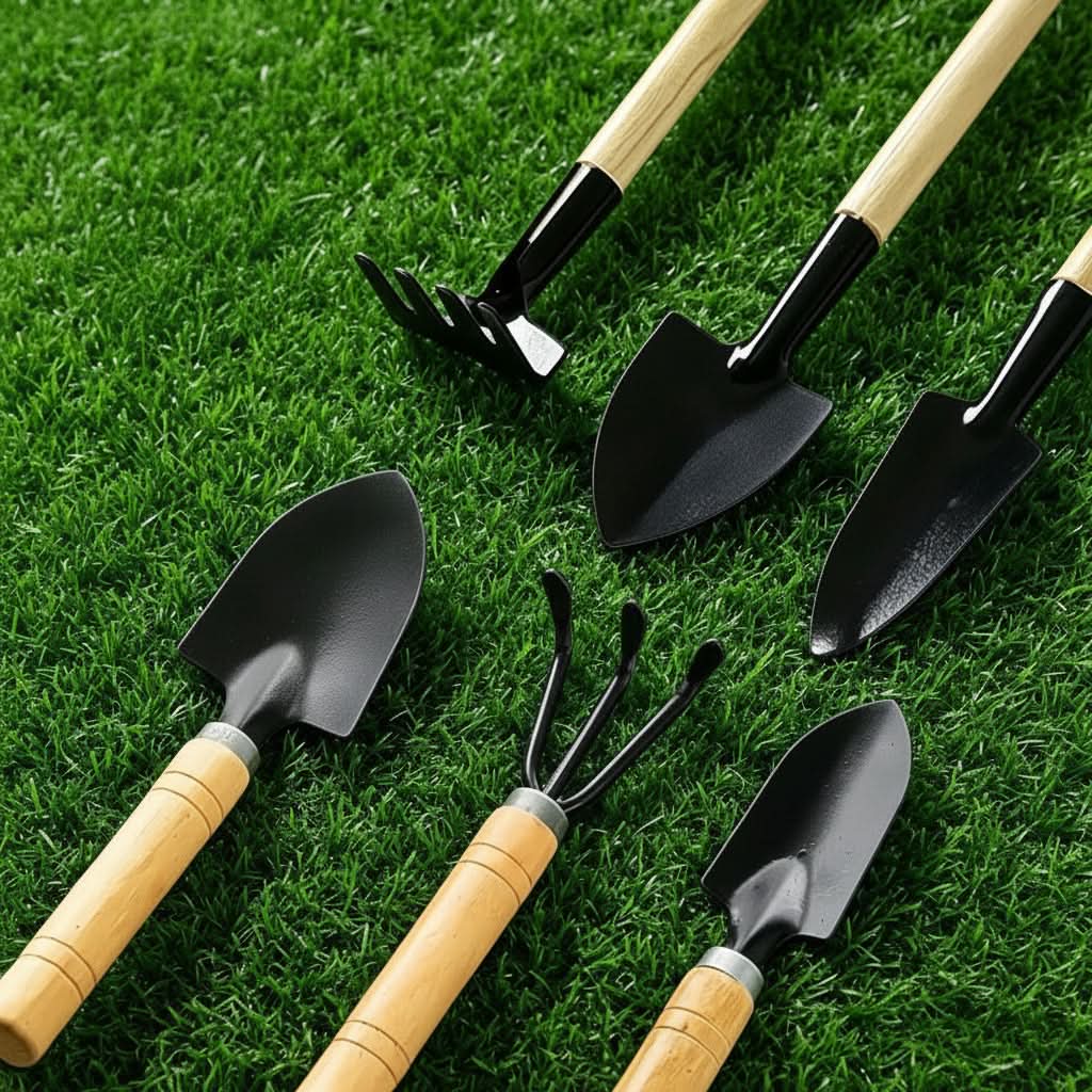 Garden Tool Set 6-Piece Stainless Steel Ergonomic Handles