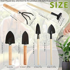 Garden Tool Set 6-Piece Stainless Steel Ergonomic Handles