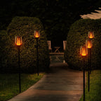 Garden Torch Solar Flickering LED Weather-Resistant Ground Spike
