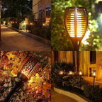 Garden Torch Solar Flickering LED Weather-Resistant Ground Spike