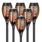 Garden Torch Solar Flickering LED Weather-Resistant Ground Spike