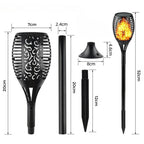 Garden Torch Solar Flickering LED Weather-Resistant Ground Spike