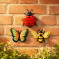 Garden Wall Decor Set 3D Hand Painted Metal
