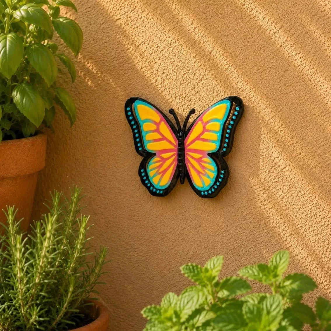 Garden Wall Decor Set 3D Hand Painted Metal