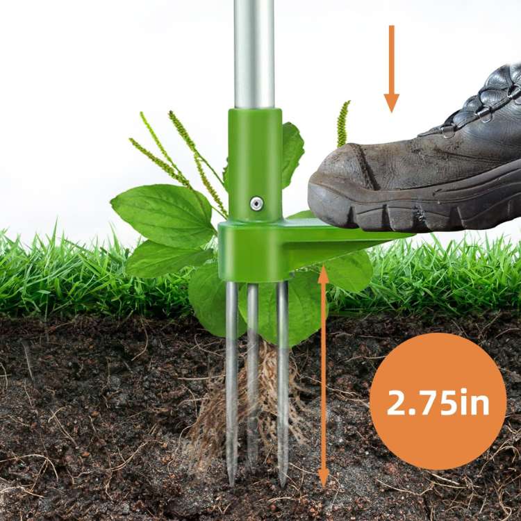 Garden Weed Puller Ergonomic Long Handle Root Remover