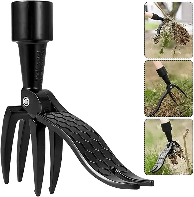 Garden Weed Remover Stainless Steel Four-Claw Foot Pedal