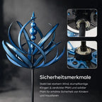 Garden Wind Spinner 360-Degree Kinetic Weather-Resistant Metal Lotus