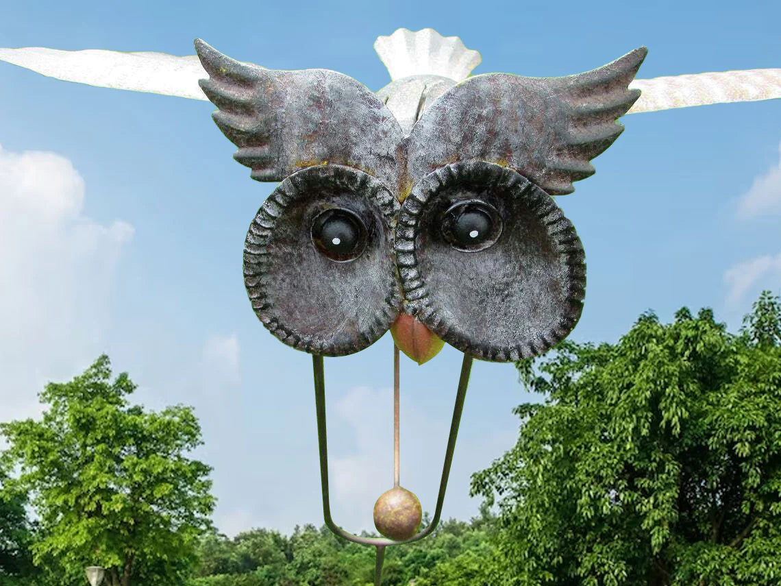 Garden Wind Spinner Bird-Shaped Metal Powder-Coated