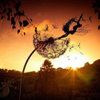 Garden Wind Spinner Dancing Fairy Weather-Resistant Metal Stake