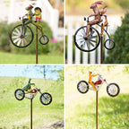 Garden Wind Spinner Recycled Metal Spinning Wheel