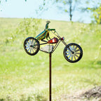 Garden Wind Spinner Recycled Metal Spinning Wheel