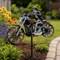 Garden Wind Spinner Skeleton Motorcycle Acrylic Weather-Resistant