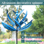 Garden Wind Spinner Smooth-Spinning Metal Weather-Resistant