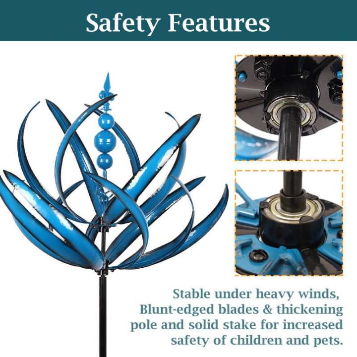 Garden Wind Spinner Smooth-Spinning Metal Weather-Resistant