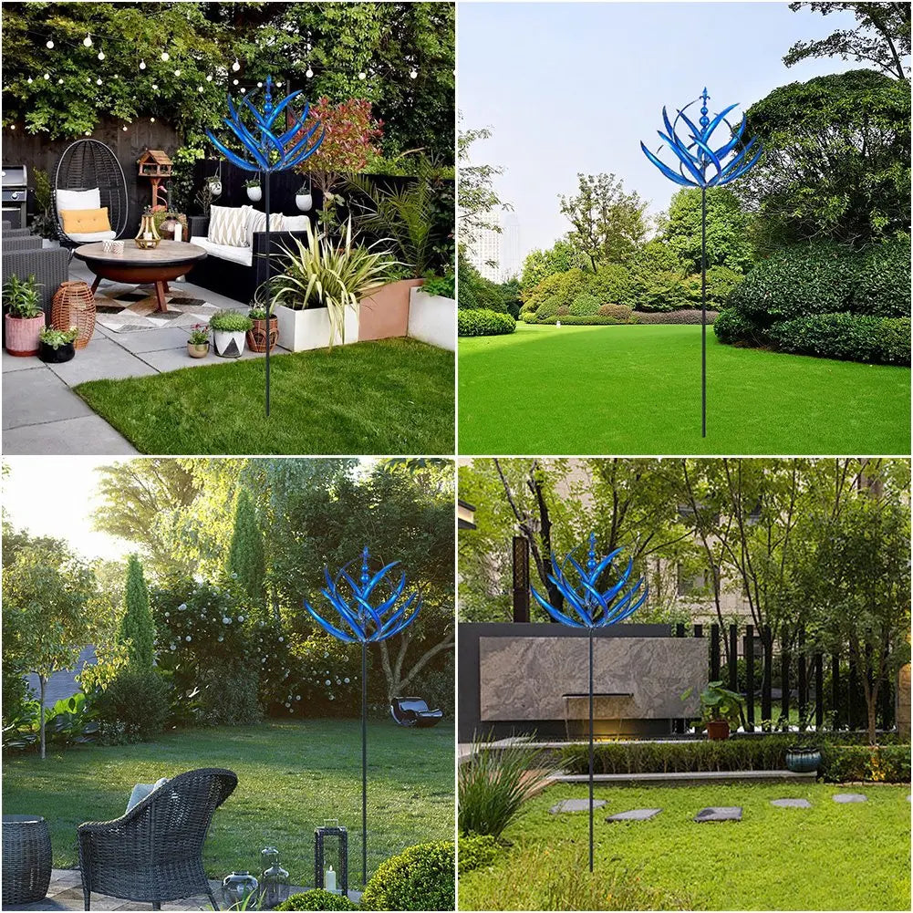 Garden Wind Spinner Weather-Resistant Metal & Low-Friction Bearings