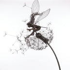 Garden Wind Spinner Wind Powered Metal Dandelion Tool-Free Stake