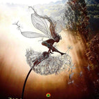 Garden Wind Spinner Wind Powered Metal Dandelion Tool-Free Stake