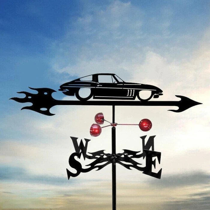 Garden Wind Vane Stainless Steel Rotating Silhouette