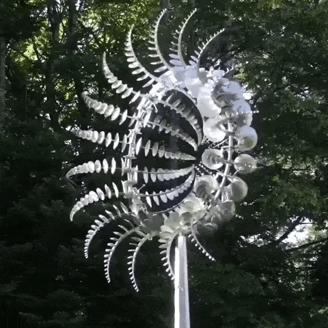 Garden Windmill Durable Metal Kinetic Sculpture