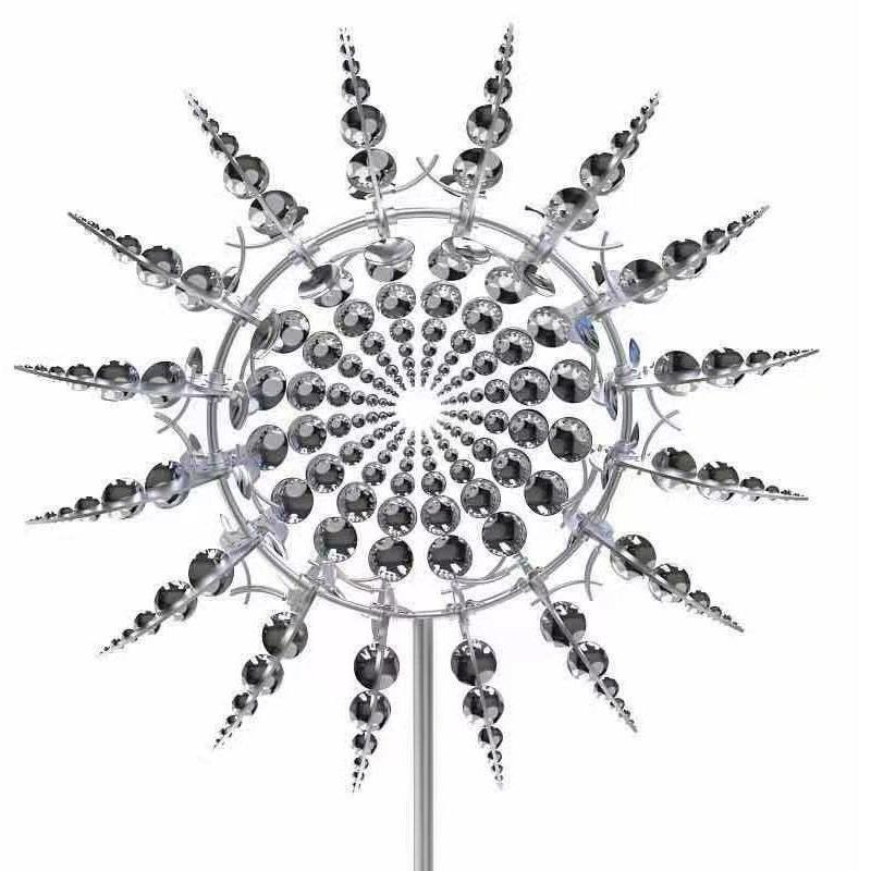 Garden Windmill Durable Metal Kinetic Sculpture