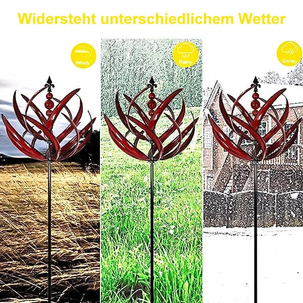 Garden Windmill Rotating Bird Design Weather-Resistant Metal Smooth Rotation
