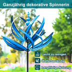 Garden Windmill Rotating Bird Design Weather-Resistant Metal Smooth Rotation