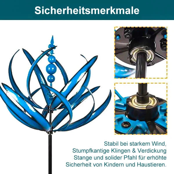Garden Windmill Rotating Bird Design Weather-Resistant Metal Smooth Rotation