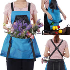 Gardening Apron Waterproof Oxford Cross-Back Straps & Pockets