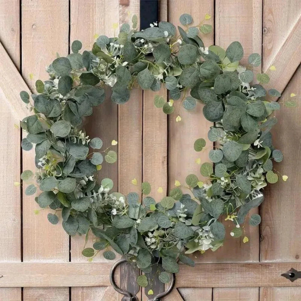 Garland Faux Eucalyptus Silk Leaves Flexible Stems