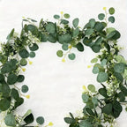 Garland Faux Eucalyptus Silk Leaves Flexible Stems