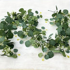 Garland Faux Eucalyptus Silk Leaves Flexible Stems