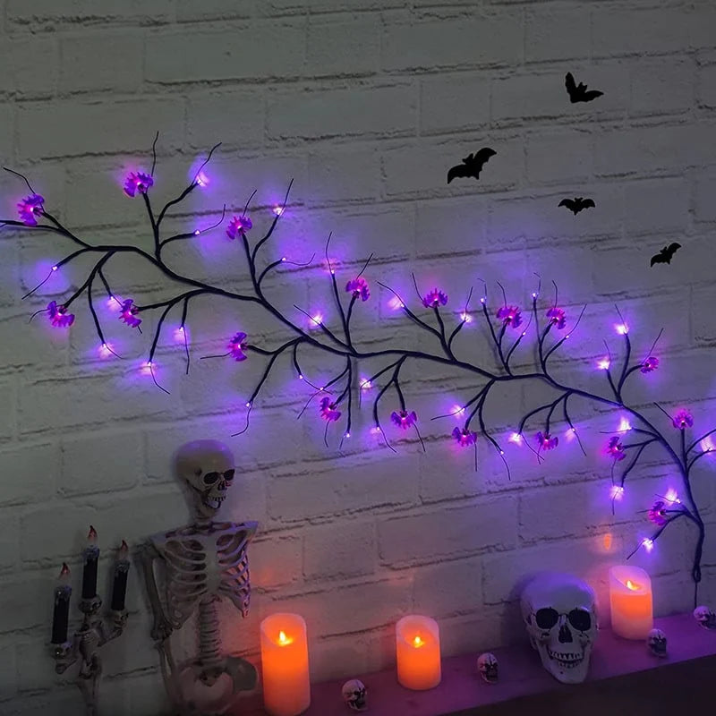Garland Lights Battery-Powered LED Pumpkins & Bats