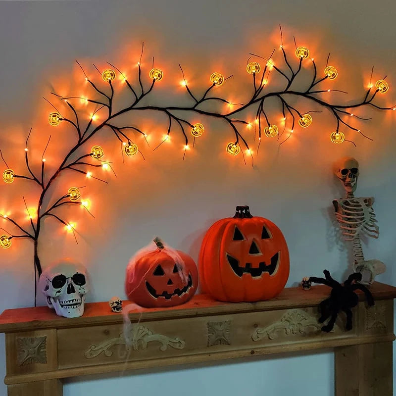Garland Lights Battery-Powered LED Pumpkins & Bats