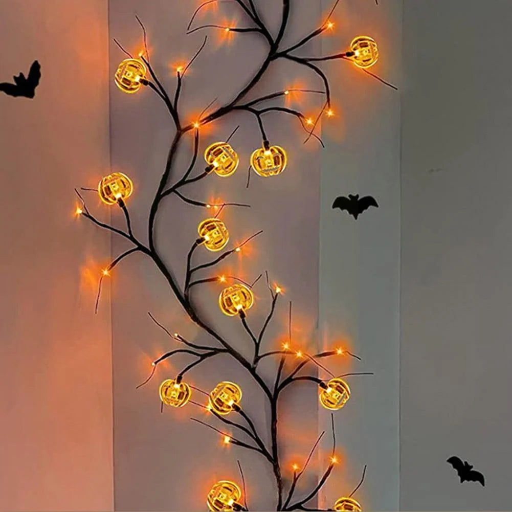 Garland Lights Battery-Powered LED Pumpkins & Bats